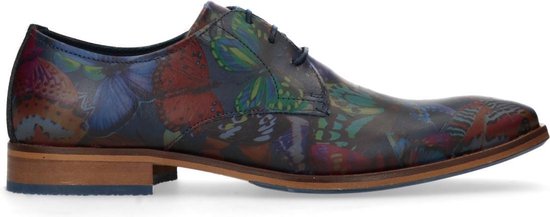 Sacha - Heren - Veterschoenen met gekleurde vlinder print - Maat 42 |  bol.com