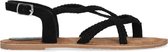 Sacha - Dames - Zwarte gevlochten sandalen - Maat 39