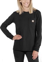 Carhartt Pocket Zwart Long Sleeve Shirt Dames S