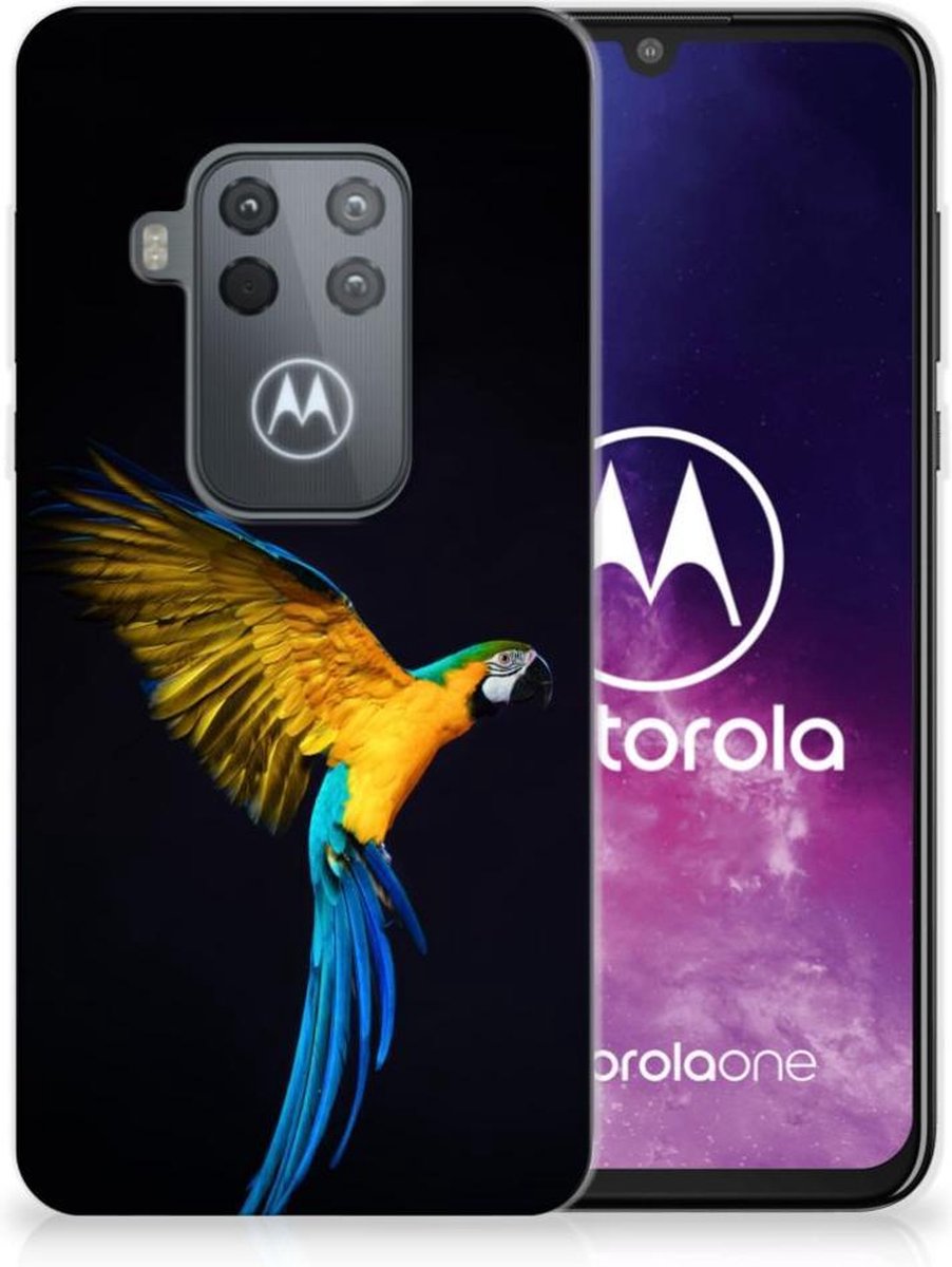 Motorola One Zoom TPU Hoesje Papegaai