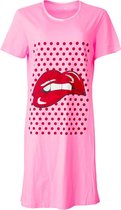 Temptation Dames Bigshirt nachthemd slaapkleed Roze TPNGD1807A - Maten: L