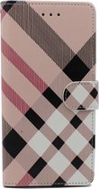 iPhone XR Hoesje met Print - Portemonnee Book Case - Kaarthouder & Magneetlipje - Geruit