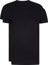 RJ Bodywear Everyday - Rotterdam - 2-pack - T-shirt O-hals smal - zwart -  Maat S