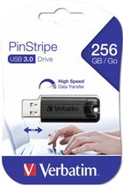 Verbatim Pin Stripe 3.0 USB-stick 256 GB Zwart 49320 USB 3.2 Gen 1 (USB 3.0)