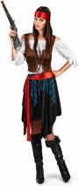 Vegaoo - Mooie veelkleurige piraten outfit voor vrouwen