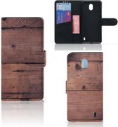 Smartphone Hoesje Nokia 1 Plus Book Style Case Old Wood