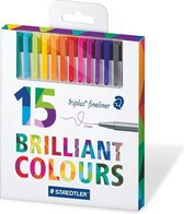 Staedtler triplus fineliner 15 briljant colours