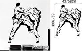 3D Sticker Decoratie Karate Vechtsporten Man Muurtattoo Aangepaste Chinese Kongfu Vechten Creatieve Vinyl Sticker Woondecoratie - Karate1 / Small