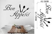 3D Sticker Decoratie Nieuwe Bon Appetit Voedsel Muurstickers Keuken Kamer Decoratie DIY Vinyl Adesivo De Paredes Posters Behang Thuis Decals Art - Bon8 / Big