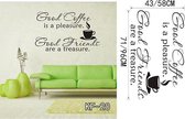 3D Sticker Decoratie Koffie Wall Art Decal Sticker Vinyl koffie muurstickers voor coffeeshop of kantoor Decor - KF20 / Large