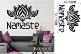 3D Sticker Decoratie 3D OM Teken Mandala Boeddha Lotus Muurstickers Home Decor Computer Bloem Sticker Vinyl zelfklevende stickers Muurdecoratie - zwart / Large