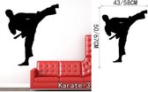 3D Sticker Decoratie Karate Vechtsporten Man Muurtattoo Aangepaste Chinese Kongfu Vechten Creatieve Vinyl Sticker Woondecoratie - Karate3 / Small