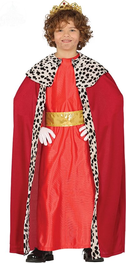 Koning mantel rood verkleedkostuum voor kinderen 110/116