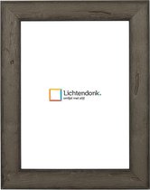 Fotolijst Grijs - Verouderd Hout - Fotomaat 20x30 - Ontspiegeld Glas - Art.nr. 140-092