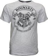 Harry Potter Hogwarts School Embleem T-Shirt Grijs