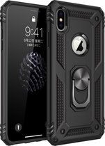 Xssive Anti Shock Back Cover met Magnetische Ringhouder voor Apple iPhone XR - Zwart