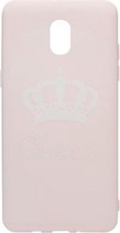 ADEL Siliconen Back Cover Softcase Hoesje Geschikt voor Samsung Galaxy J3 (2017) - Queen Roze