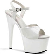 Sandale Pleaser avec bride à la cheville -37 Chaussures- ADORE-709 US 7 Blanc