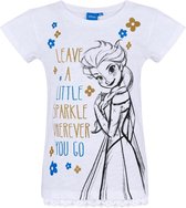 Disney Frozen T-shirt met korte mouw - wit - Maat 128