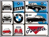 BMW Vintage Cars - Magneet Set met 9 Magneten