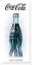 Coca-Cola Ice White Metalen Wandbord - 25 x 50 cm