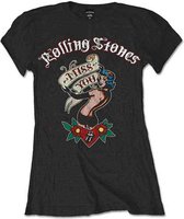 The Rolling Stones Dames Tshirt -L- Miss You Zwart
