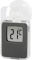 Hama Raamthermometer voor binnen en buiten, digitaal, 7,5 x 4,6 cm, grijs