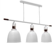 relaxdays hanglamp GLOCCA 3 lichts plafondlamp lamp hoogte verstelbaar 3 lampen wit
