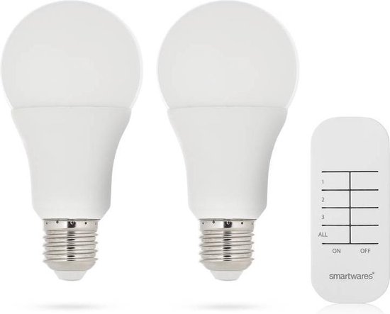 Smartwares SH4-99550 SH4-99550 LED bulb schakelset - 2 7W LED-lampen -  Incl.... | bol.com