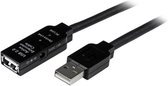 USB-kabel Startech USB2AAEXT25M Zwart