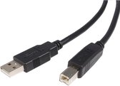 1,8m gecertificeerde USB 2.0 A naar B kabel M/M zwart