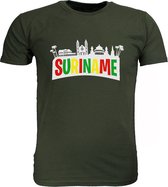 Suriname T-Shirt Fortnite Stijl Zwart / Grijs / Blauw / Groen