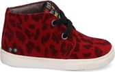 Bunnies JR Lesley Louw Uni Hoge Sneakers - Rood - Suède - Veters