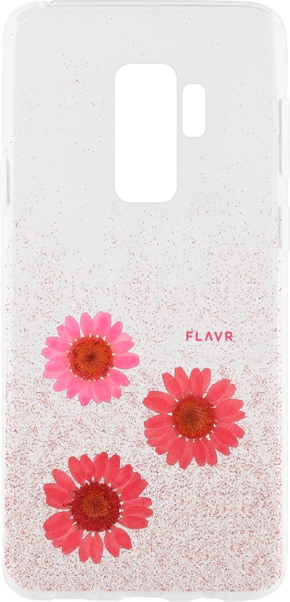 Samsung Galaxy S9+ Hoesje - FLAVR - iPlate Real Flower Serie - TPU Backcover - Roze - Hoesje Geschikt Voor Samsung Galaxy S9+