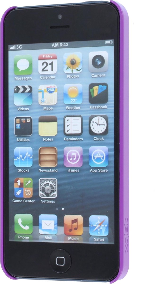 Xqisit iPlate Glossy voor de iPhone 5 en 5S - paars