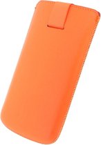 Hoesje - Senza - Slide Serie - Echt Leer Insteekhoes - Neon Orange - Hoesje Geschikt Voor