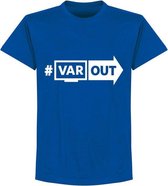 VARout T-Shirt - Blauw/ Wit - L