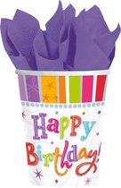 AMSCAN - Happy Birthday bekers - Decoratie > Bekers, glazen en bidons