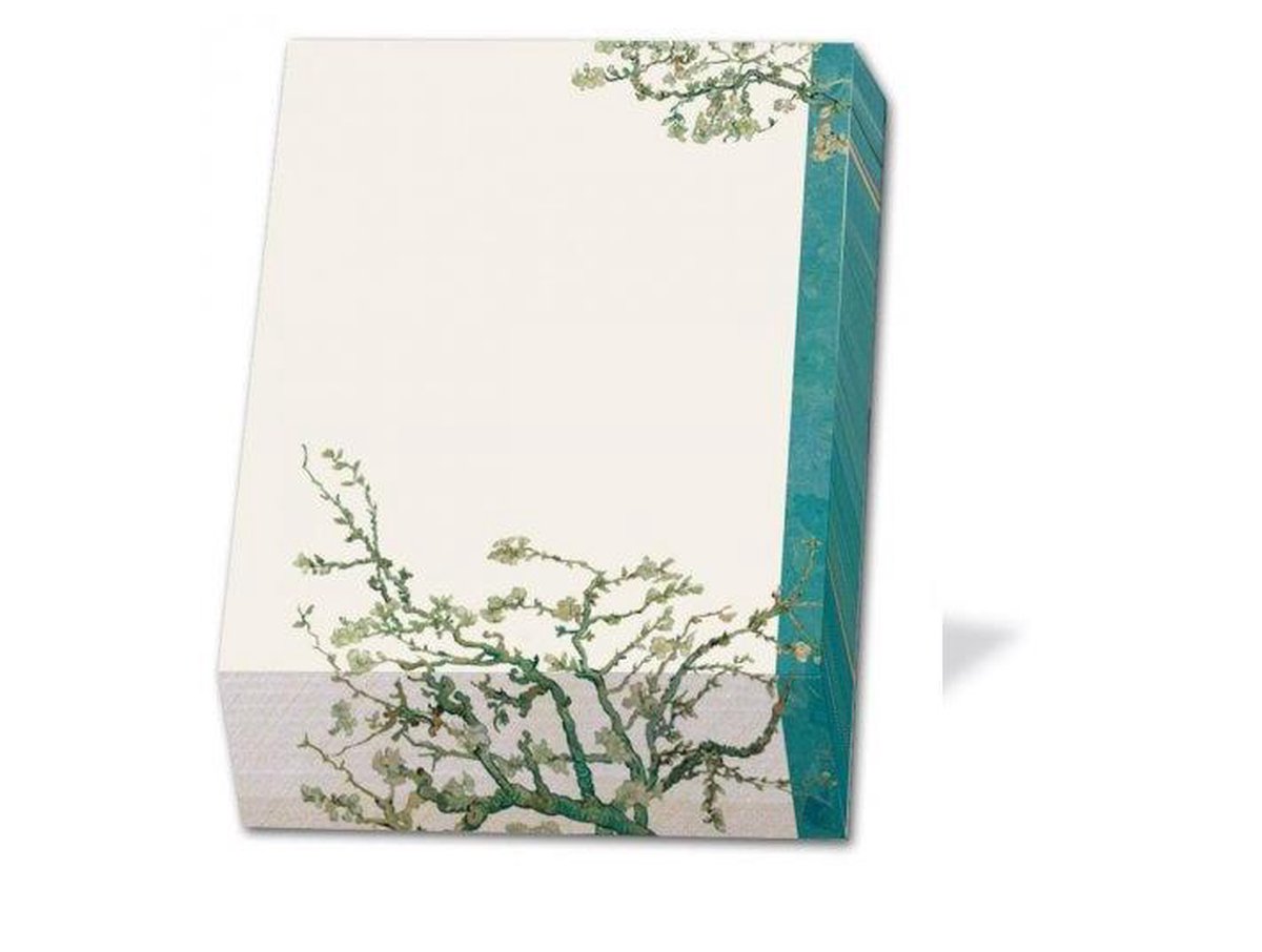 Memo blocnote: AlmBekking & Blitz - Memoblok - Memo blocnote - Notitieblok - Kunst - Amandel bloesem - Almond Blossom - Vincent van Gogh - Van Gogh Museum Amsterdam
