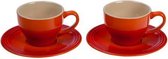 Le Creuset. Kop & schotel Set/2 Oranjerood