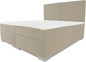 Boxspring Rome - Vaste luxe box - Pocketvering matras + Topper - 140 x 200 - 4 vakken - Beige - L poten