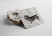 Hond Imaal Terrier | Houten Onderzetters 6 Stuks