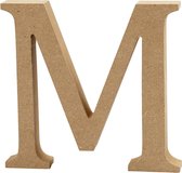 Letter. M. H: 13 cm. dikte 2 cm. 1 stuk