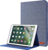 iPad 9.7 (2017/2018) hoes - Book Case met Soft TPU houder - Blauw