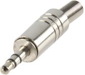 Stereo Connector 3.5 mm Male Metal Silver
