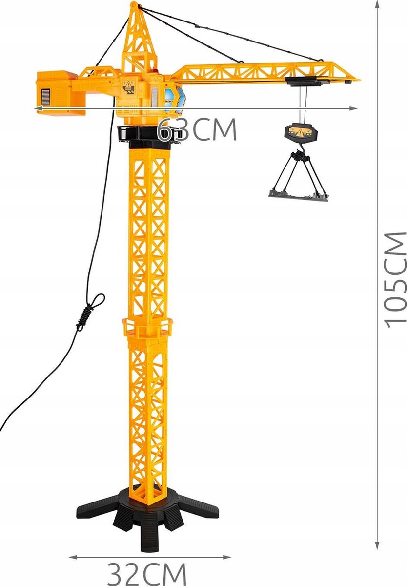 XL RC Hijskraan - Op Afstandbestuurbare Kraan Machine - Crane Tower Met...  | bol.com