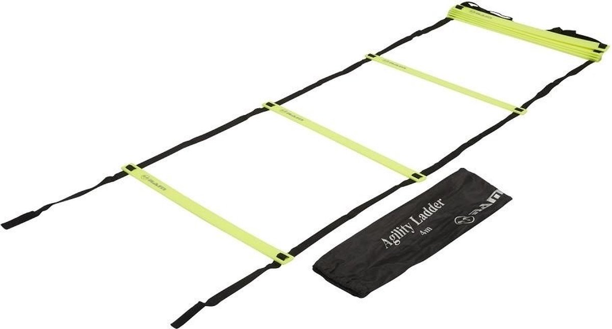 RAM Training loopladder - Aanpasbare platte sporten - 8 meter in lengte - in nette Tas -Topmerk