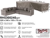 Beschermhoes hoekbank 300 x 240 x 100 H: 70 cm - Loungesethoes - RHS300240left