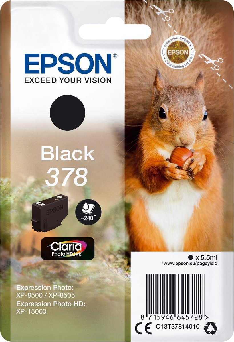 Epson 378 - Inktcartridge / Zwart