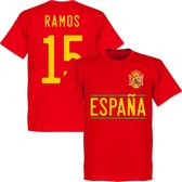 Spanje Ramos Team T-Shirt 2020-2021 - Rood - S